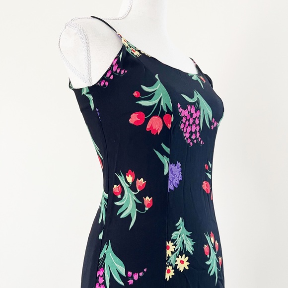 Rare Betsey Johnson Punk Label 80s Vintage Floral Mini Dress - Picture 6 of 12